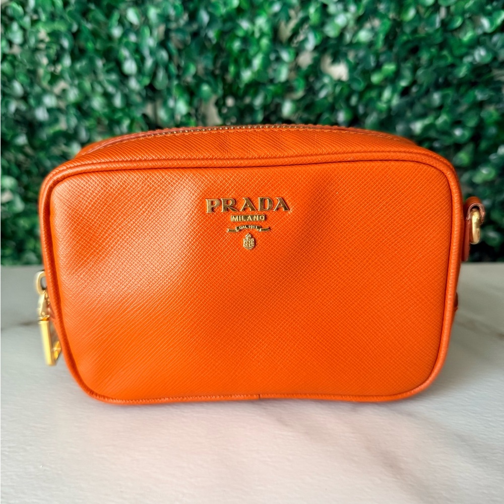 Prada Orange Mini Crossbody Bag Authentic - Picture 2 of 9